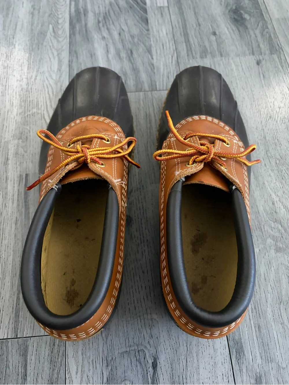 L.L. Bean Brown and Black Classic Short Duck Bean Boots